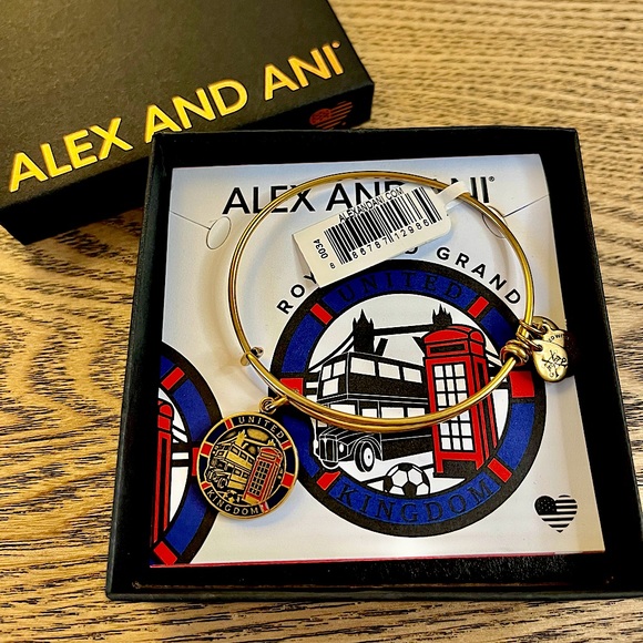 Alex and Ani Jewelry - NWT, Alex & Ani, United Kingdom Charm, Expandable Bangle Bracelet